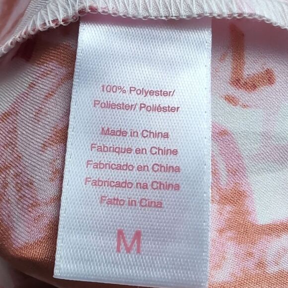 Oscar de la Renta Watercolor Rose Satin Bodoir Lingerie Robe M - Picture 11 of 11